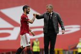 Bruno Fernandes e Ole Gunnar Solskjaer em 2020