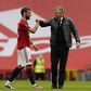 Bruno Fernandes e Ole Gunnar Solskjaer em 2020