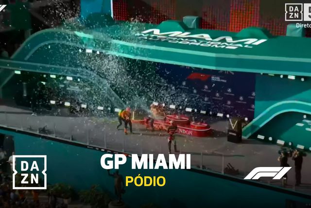 A festa de Oscar Piastri no pódio em Miami