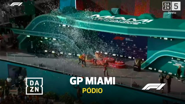 A festa de Oscar Piastri no pódio em Miami