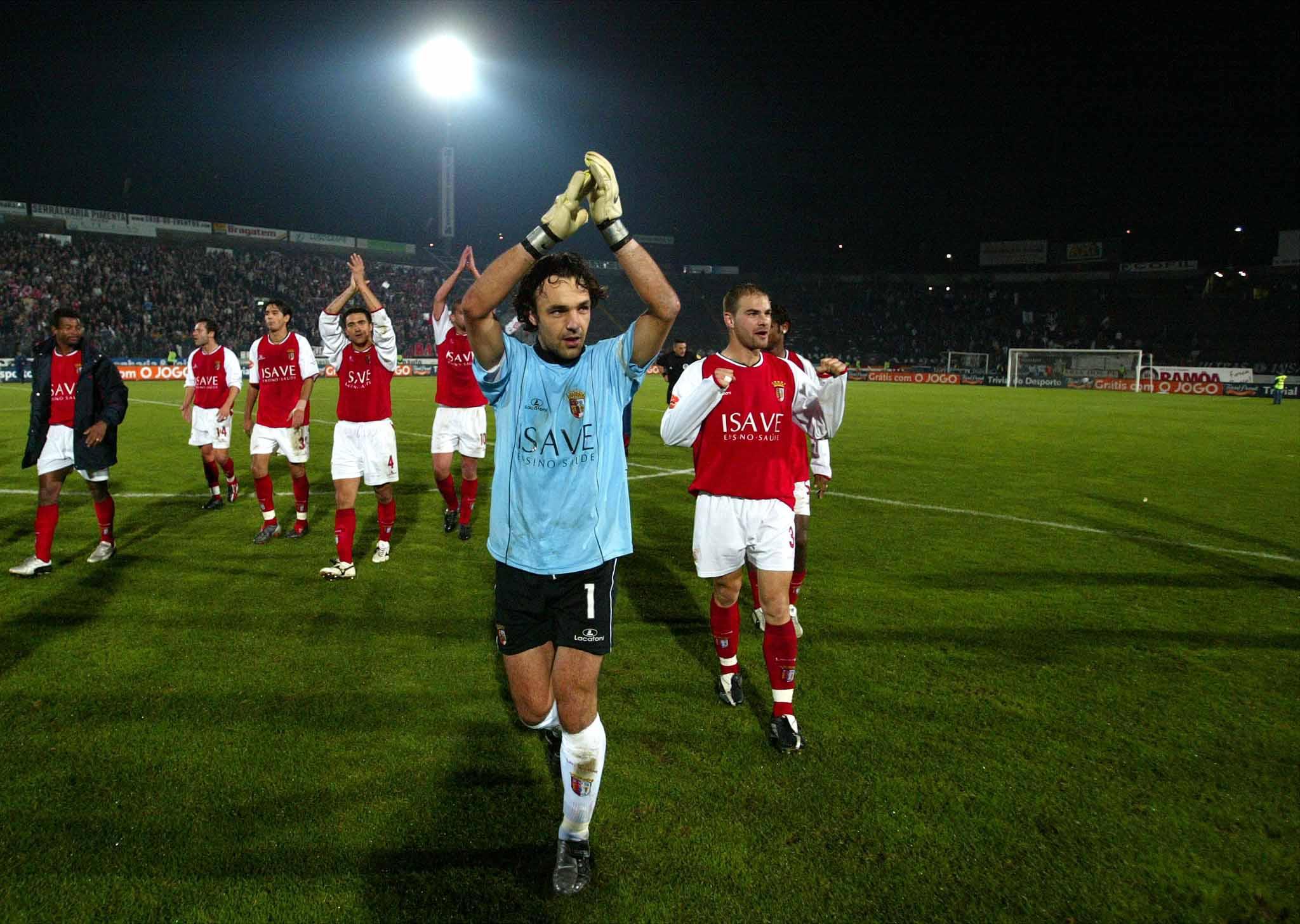 Quim defendeu o símbolo do SC Braga desde a formação até 2003/04 (e mais tarde, numa segunda passagem, entre 2010/11 e 2012/13) - Foto: A BOLA