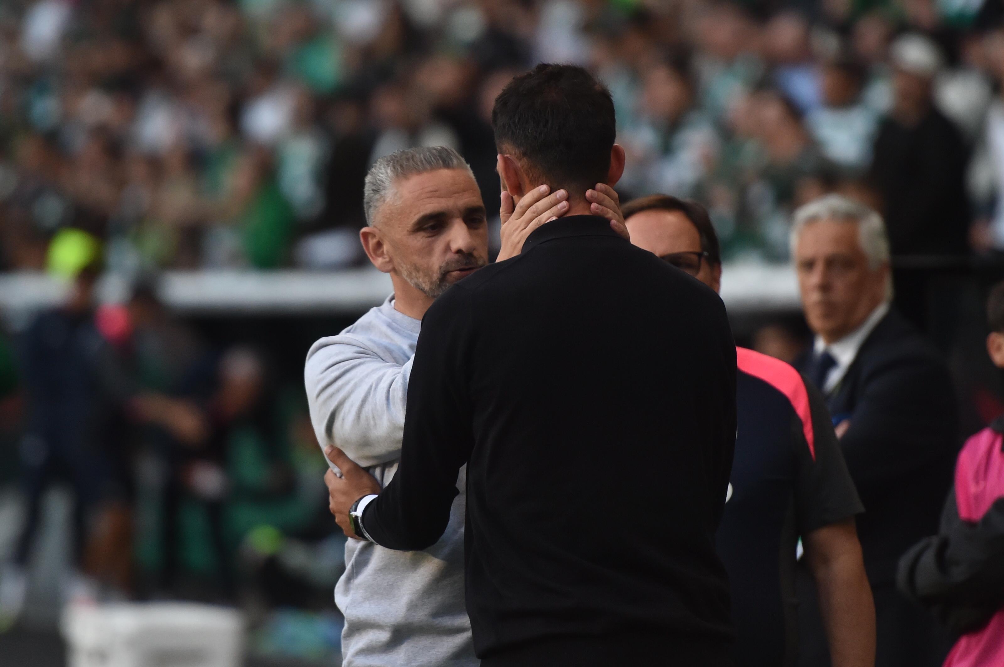 Rui Borges e Gil Lameiras antes do Sporting-V. Guimarães - Foto: Miguel Nunes