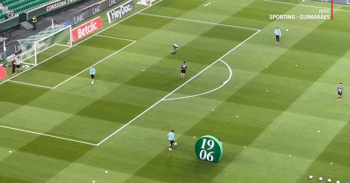 Vitória já aquece no relvado de Alvalade