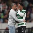 Treinador Rui Borges conta muito com Geny Catamo, um dos leões em melhor forma neste final de época. Joga à direita do ataque - Foto: MIGUEL NUNES