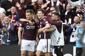 Jogadores do Hearts em festa
