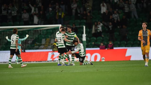 Jogadores do Sporting festejam golo ao V. Guimarães - Foto: Miguel Nunes