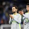 Bernardo Silva a aplaudir os adeptos do Manchester City