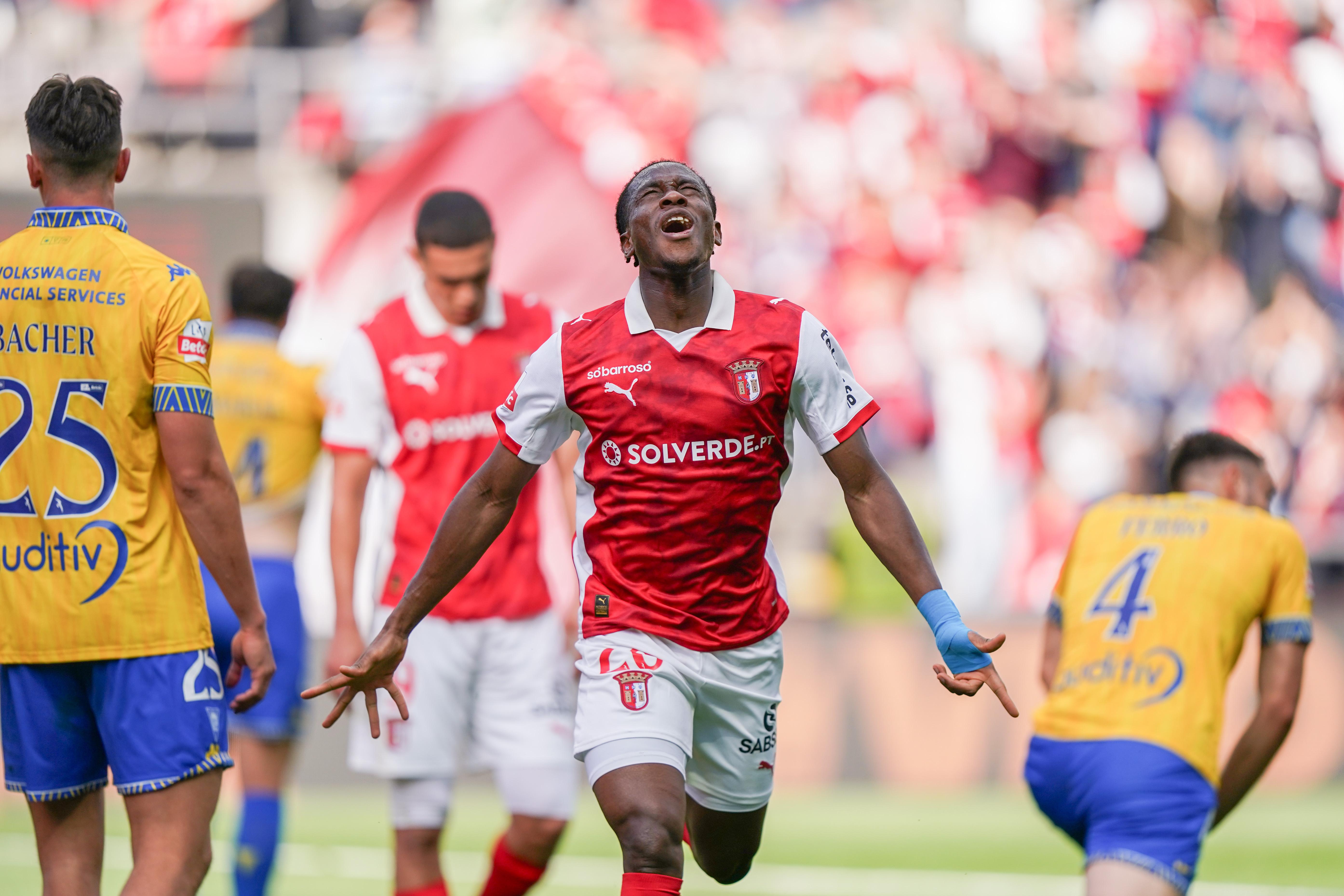 Mario Dorgeles tem andado de pé quente e quer ajudar o SC Braga a chegar à final da Liga Europa — Foto: Hugo Delgado/LUSA