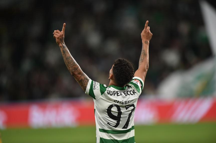 Luis Suárez festeja golo no Sporting-V. Guimarães - Foto: Miguel Nunes
