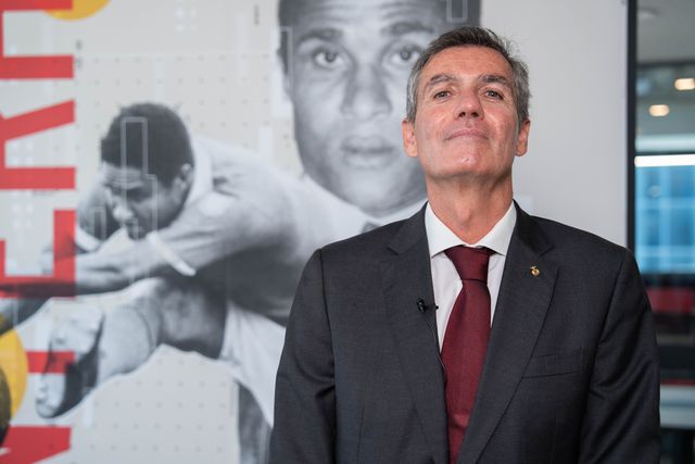 João Noronha Lopes entrevistado na redação de A BOLA (foto: Breno Barison)