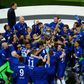 Jogadores do Chelsea a celebrarem a conquista da UEFA Champions League no Porto