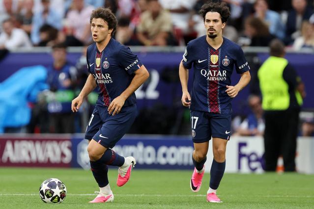 Vitinha e João Neves são bicampeões da Champions pelo PSG - Foto: Imago