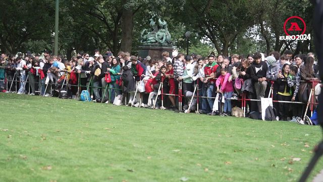 A chegada da Seleção a Hamburgo