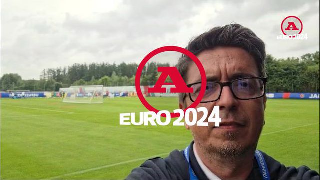 No treino de Portugal antes da França