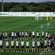 Minuto de silêncio antes do treino (Foto Sporting)