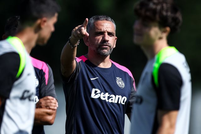 Rui Borges orientou maus uma sessão de treino Alcochete - Foto: SPORTING CP