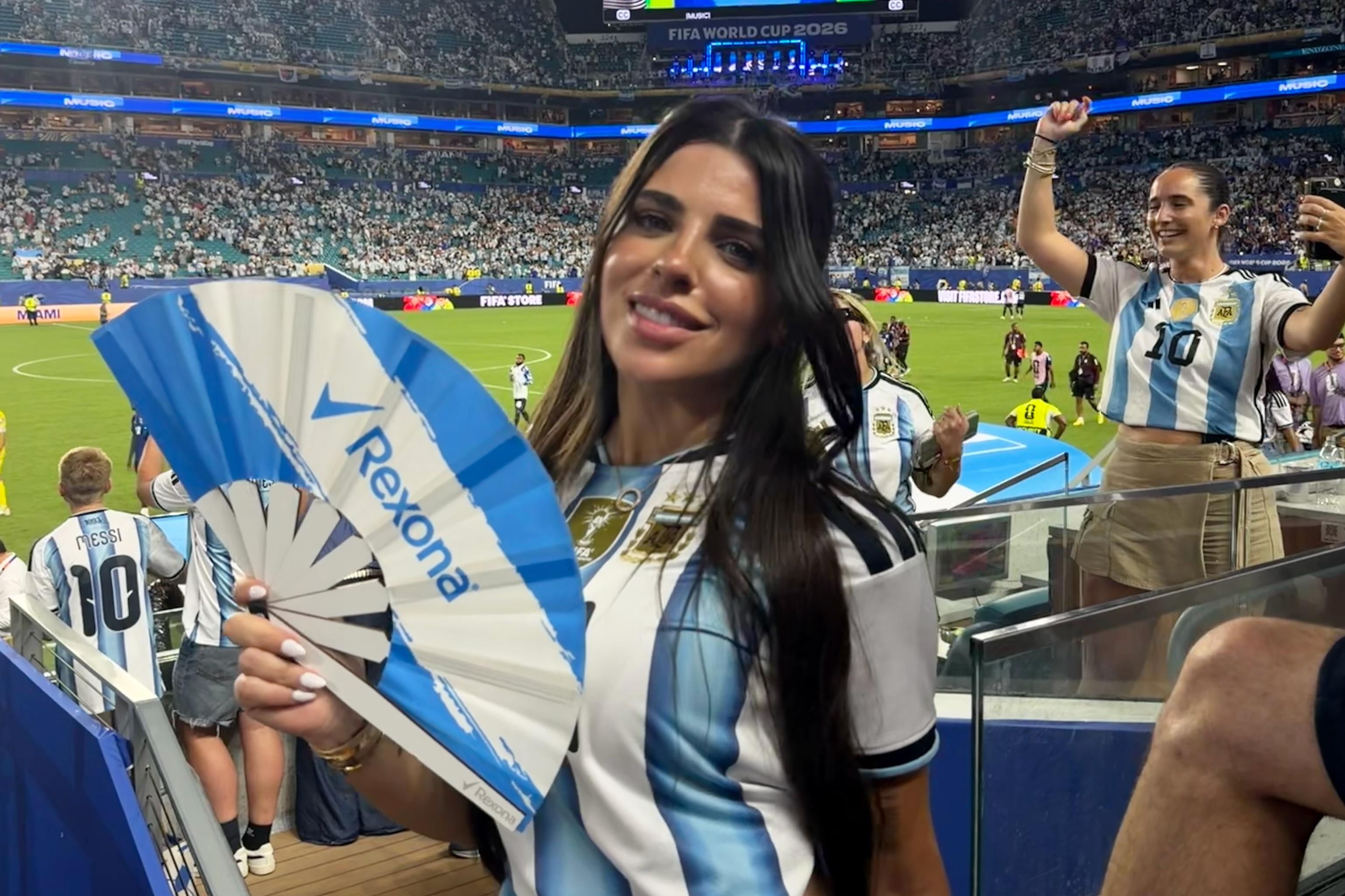 Valentina Cervantes, namorada de Enzo Fernández, no Mundial 2026 - Foto: @valucervantes