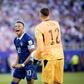 Kylian Mbappé celebrando no final do jogo, numa mistura de alegria e raiva - Foto: IMAGO