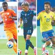 Diomande participou num jogo da Costa do Marfim; Maxi esteve nos 3 golos do Uruguai; Luis Suárez participou em todos os jogos da Colômbia e fez uma assistência - Fotos: IMAGO