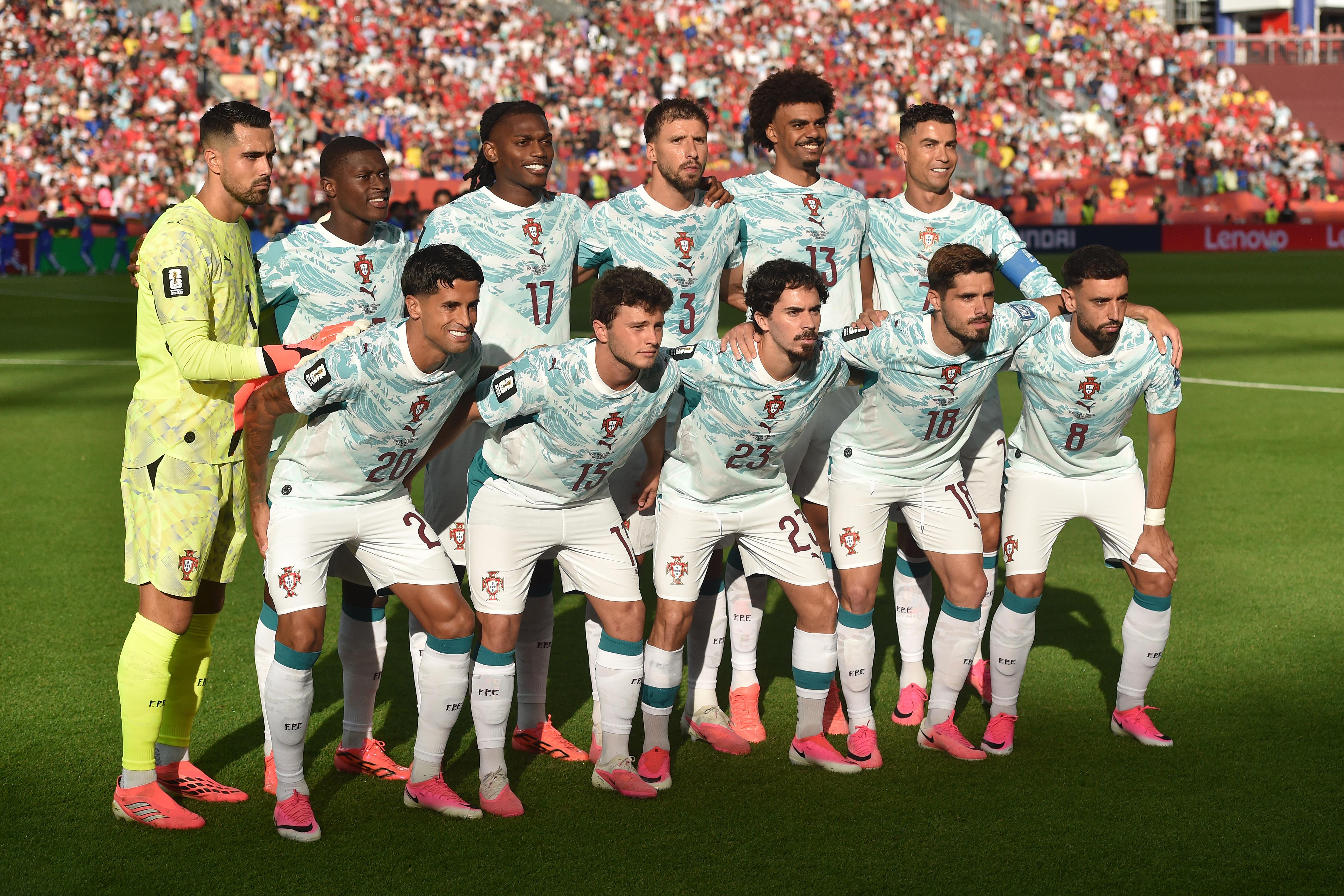 O onze de Portugal frente à Croácia (foto: Miguel Nunes)