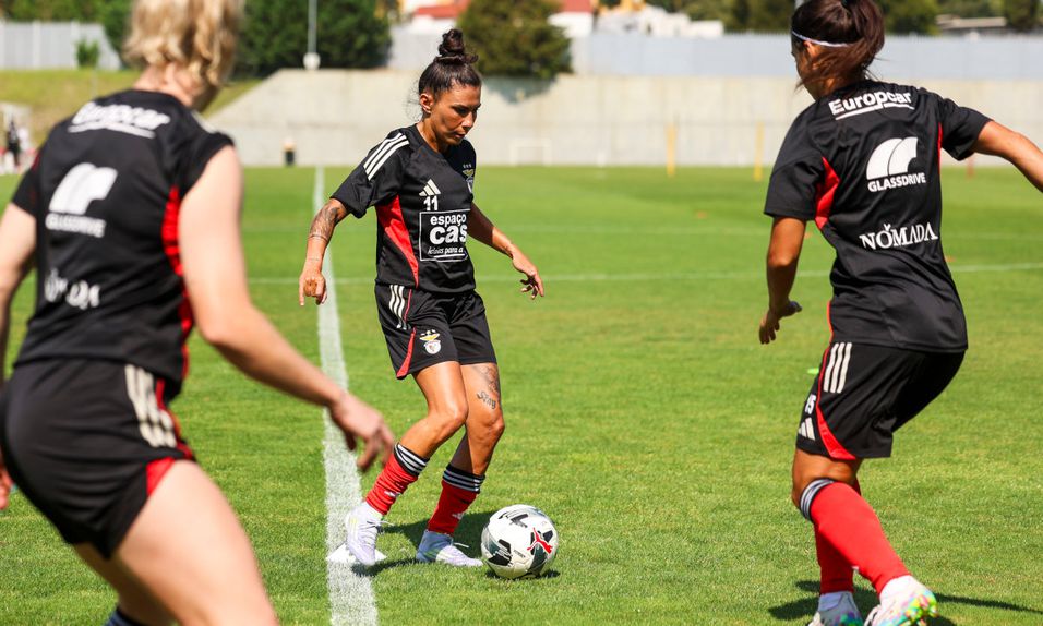 Ana Borges durante treino. Foto Benfica
