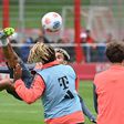 Luis Díaz durante o treino do Bayern