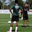 Rui Borges orientou mais uma sessão em Alcochete. Foto: Sporting