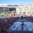 A chegada do Benfica ao encontro da Eusebio Cup na temporada passada - Foto: SL Benfica