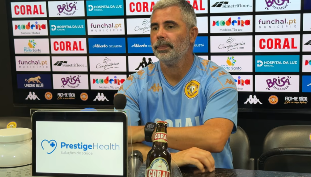 Bruno Abreu, treinador interino do Nacional. -Foto: NACIONAL