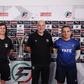 Os treinadores Maria Martins e Paulo Tavares, ladeados pelas capitãs - Foto: FPF