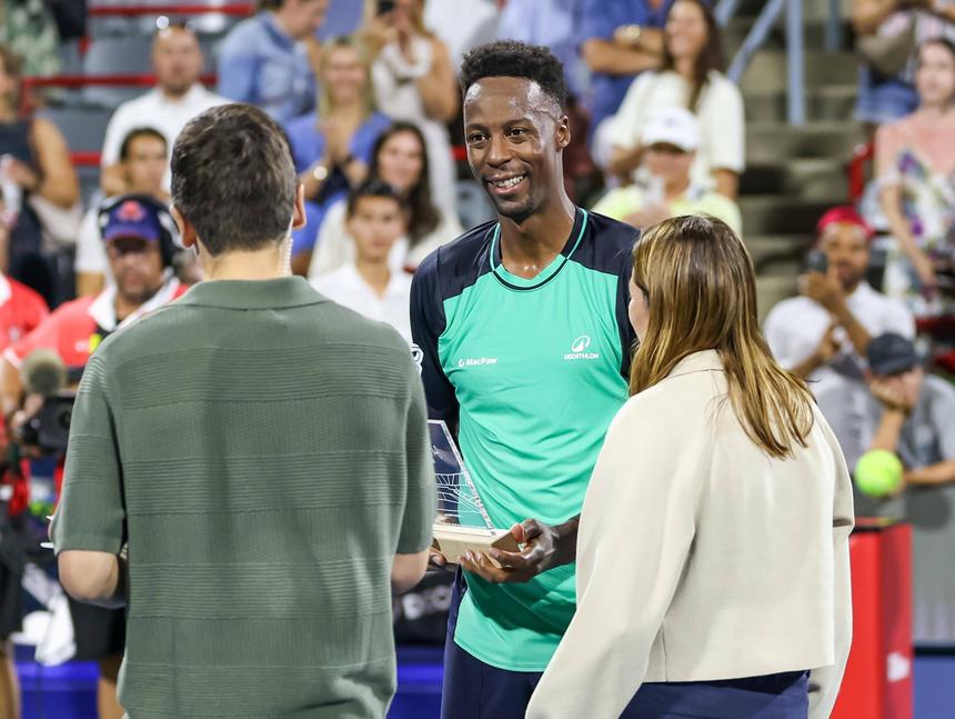 Gael Monfils na despedida do US Open