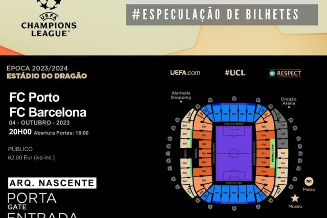 FC Porto-Barcelona: dois detidos por venda irregular de bilhetes