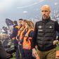 Erik ten Hag no banco de suplentes do Man.United durante o jogo contra o FC Porto