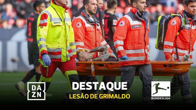 Cotovelada de colega de equipa deixa Grimaldo a sangrar (vídeo)