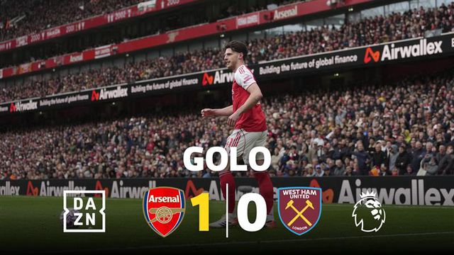 Rice coloca Arsenal na frente e não festeja