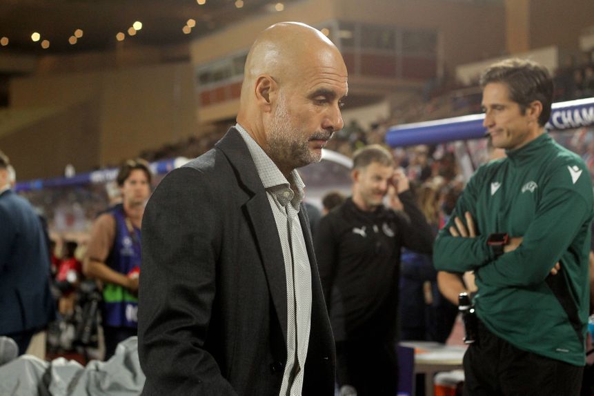 Pep Guardiola, treinador do Manchester City