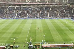 Jogadores de Portugal entram para aquecimento