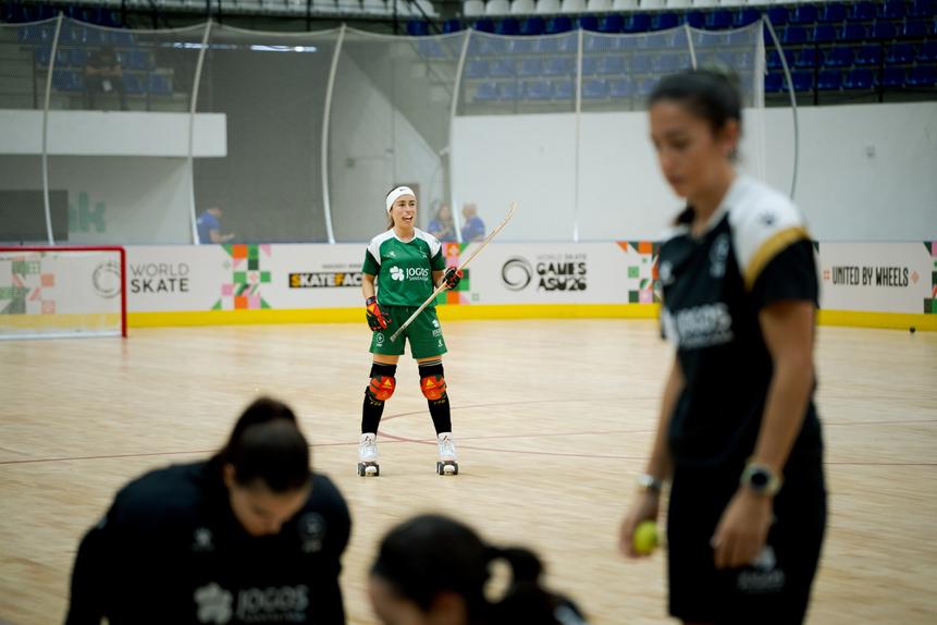 Marlene Sousa marcou cinco golos na estreia de Portugal frente à Índia no Mundial de hóquei em patins - foto; World Skate