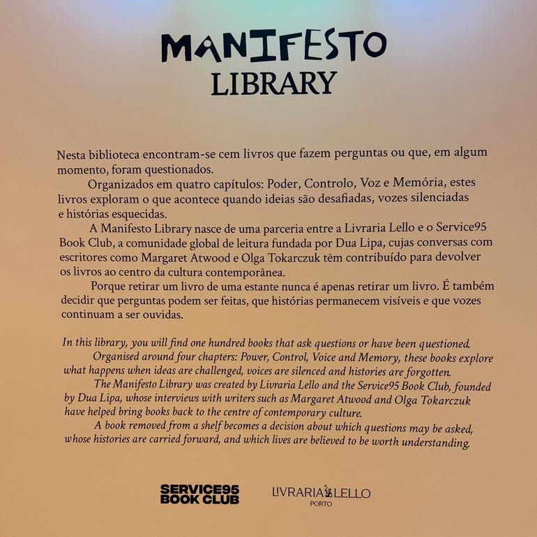 Dua Lipa na livraria Lello, no Porto, para inaugurar projeto literário Manifesto Library - foto/Instagram