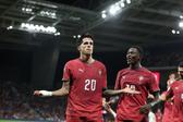 Cancelo festeja empate - Foto: CATARINA MORAIS/KAPTA+