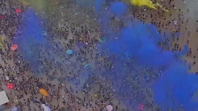 A incrível festa dos adeptos do Boca em Copacabana