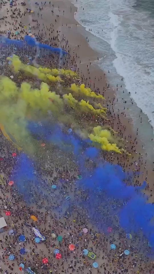 A incrível festa dos adeptos do Boca em Copacabana