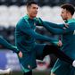 Cristiano Ronaldo a treinar com Diogo Jota na Seleção Nacional