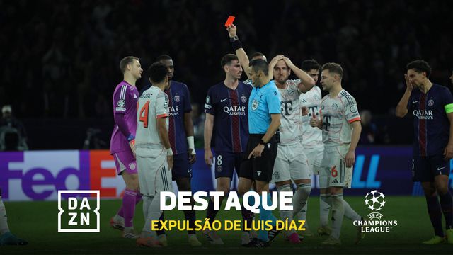 Luis Díaz tira Hakimi de jogo em lágrimas após entrada dura e é expulso