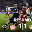 Olympiakos cede empate num golo que iguala recorde de Cristiano Ronaldo
