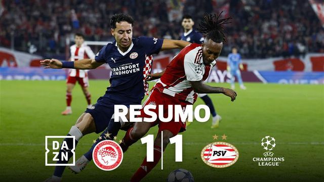 Olympiakos cede empate num golo que iguala recorde de Cristiano Ronaldo