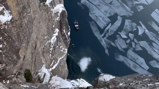 Norueguês mergulhar de uma altura de... 40,5 metros