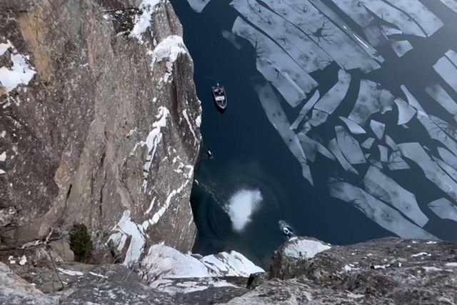 Norueguês mergulhar de uma altura de... 40,5 metros