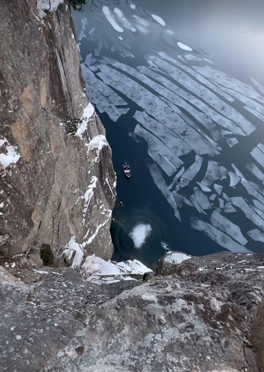 Norueguês mergulhar de uma altura de... 40,5 metros