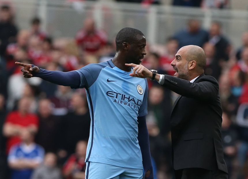 Yaya Touré e Pep Guardiola no Man. City - Foto: IMAGO